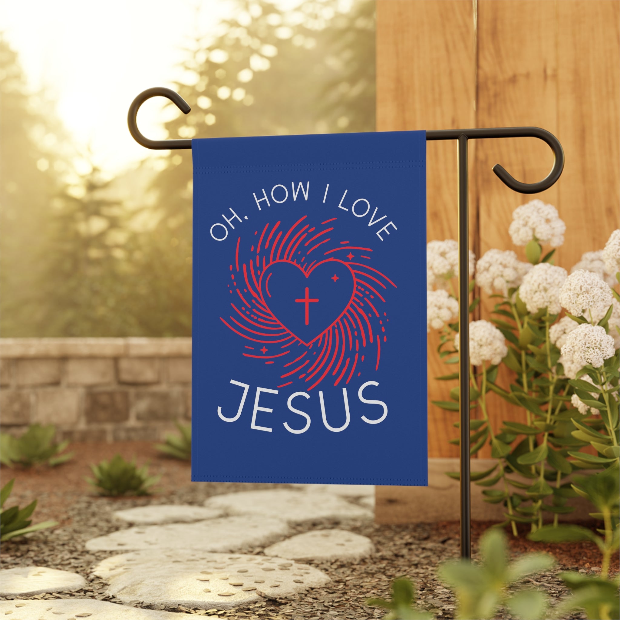 Oh how I love Jesus garden flag