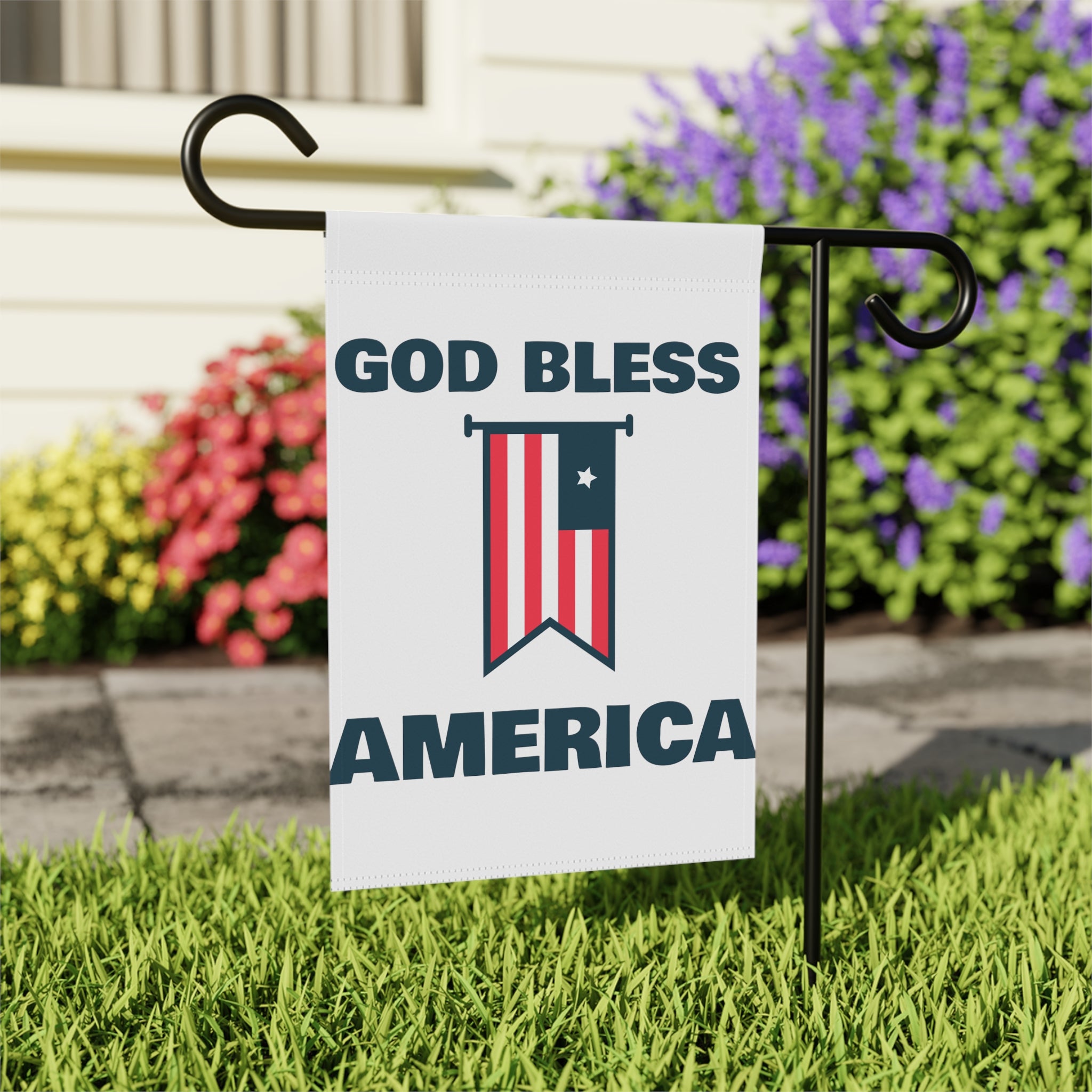 GOD BLESS AMERICA garden flag