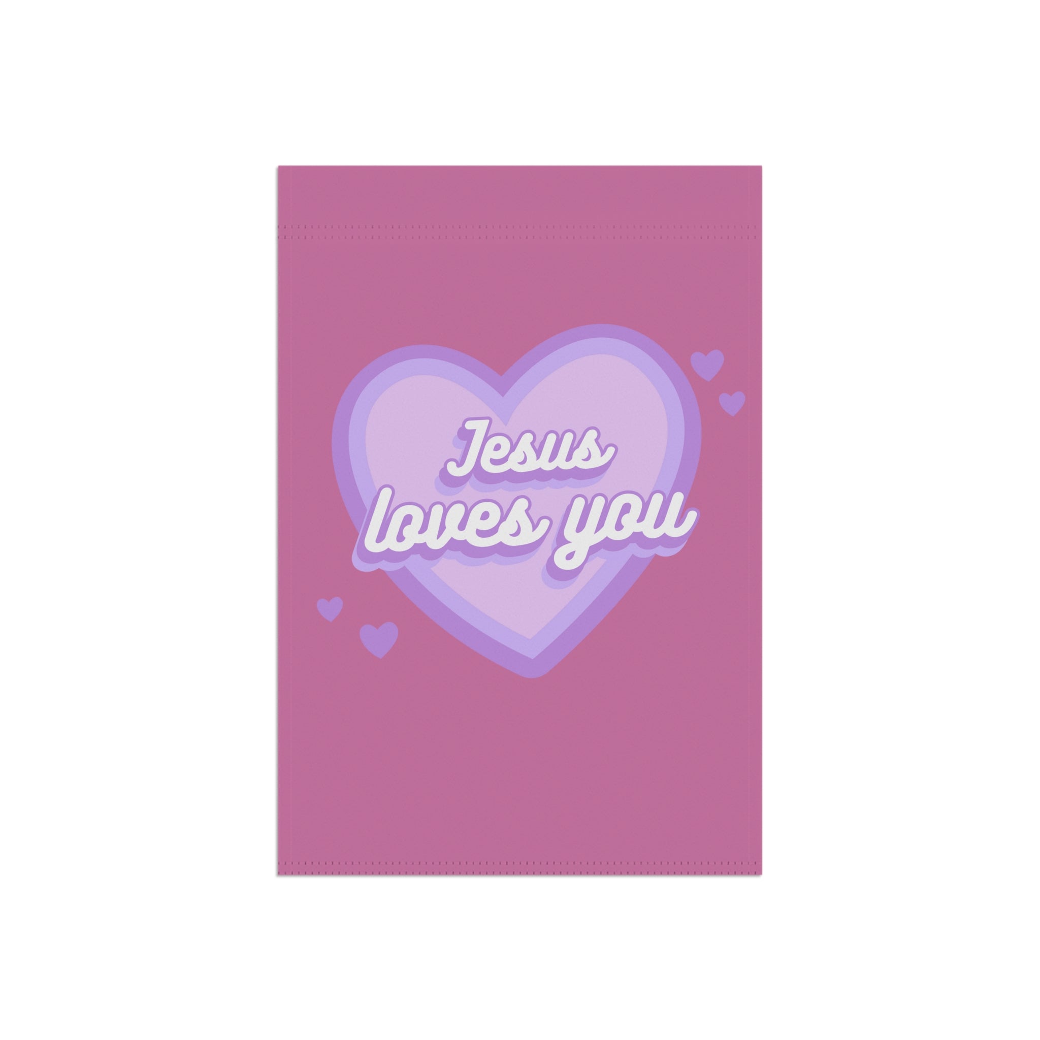 Jesus loves you garden flag