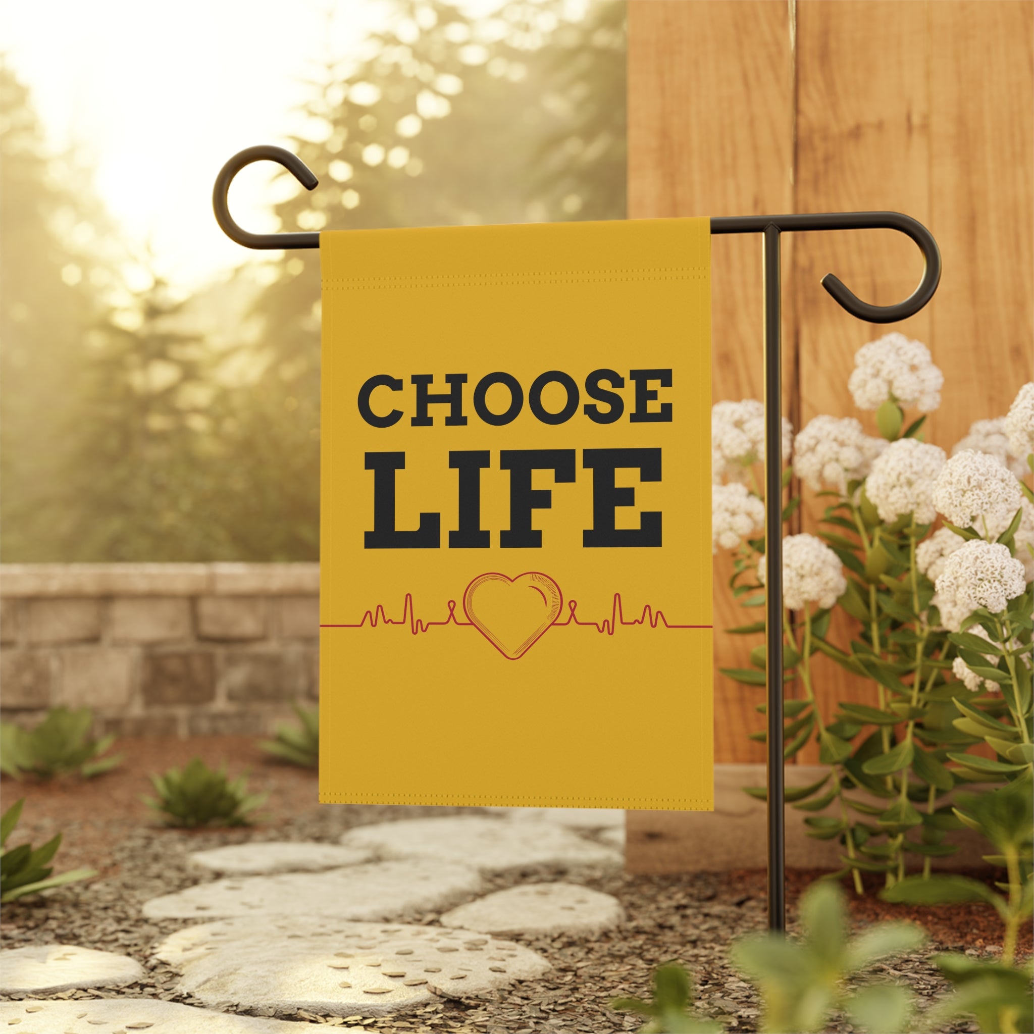 CHOOSE LIFE garden flag