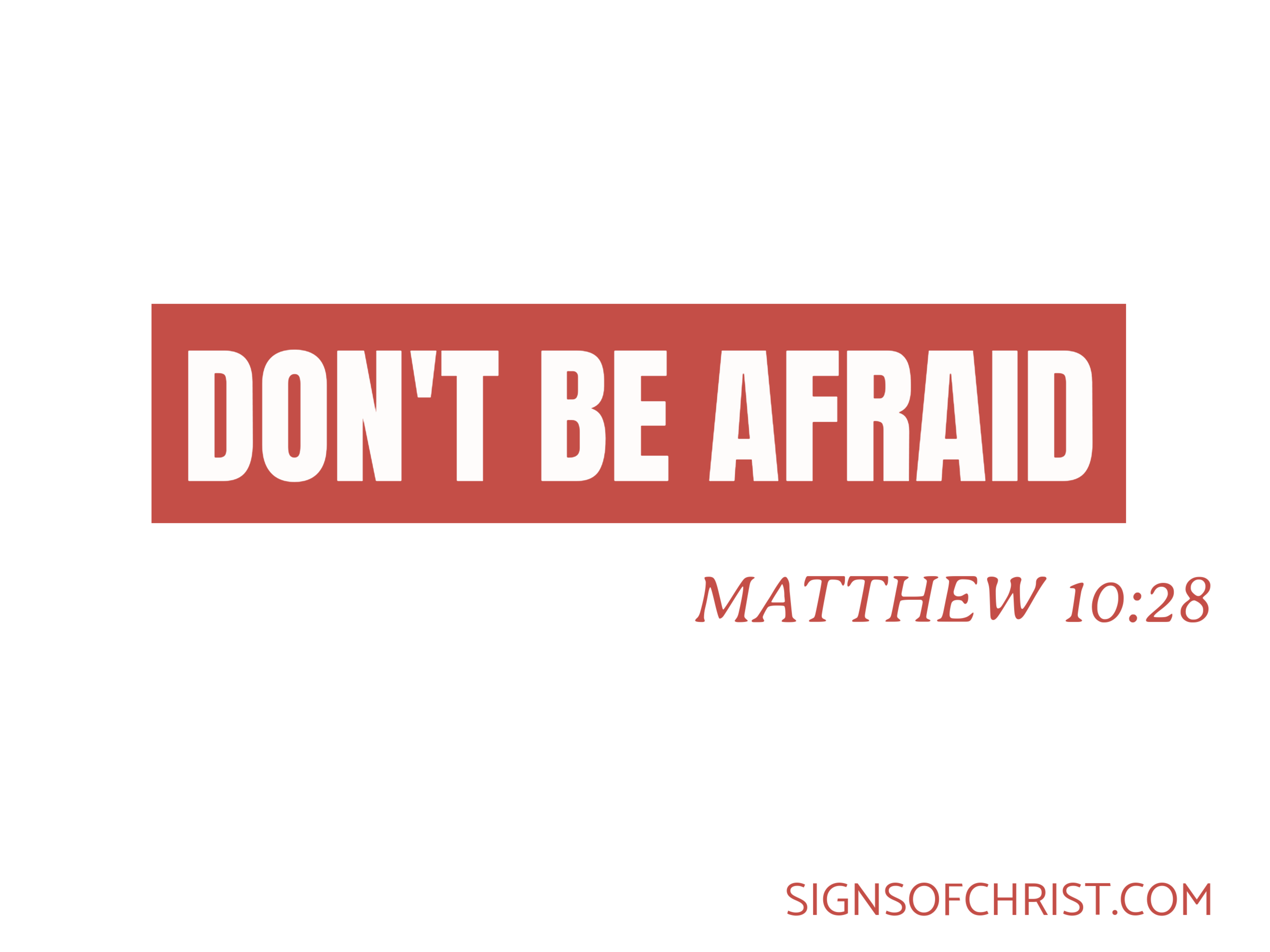 Dont be afraid yard sign