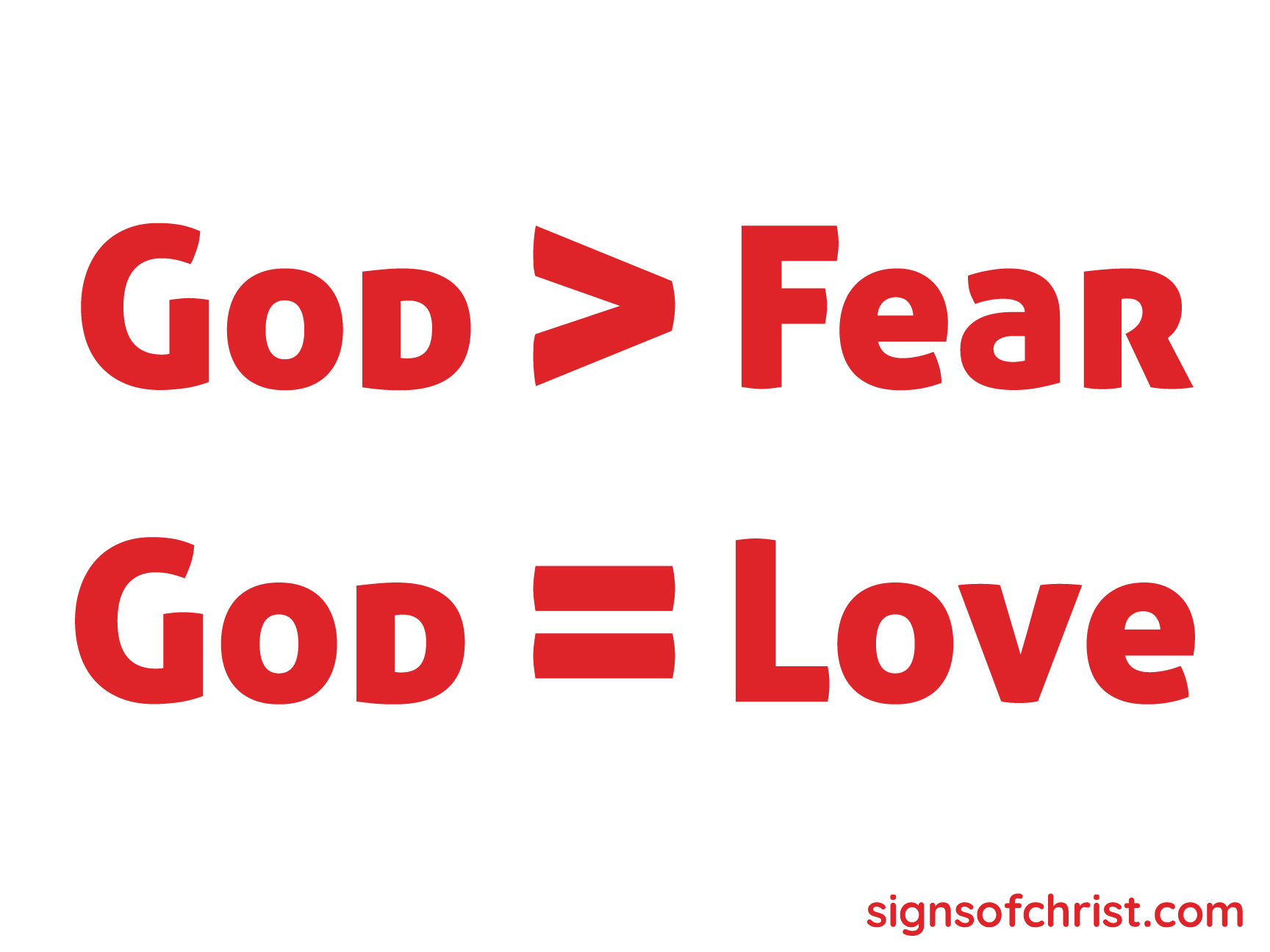 God is greater than fear