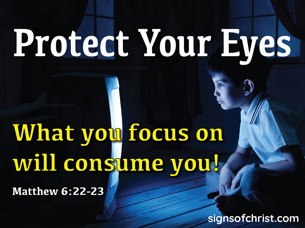 Protect your eyes yard sign